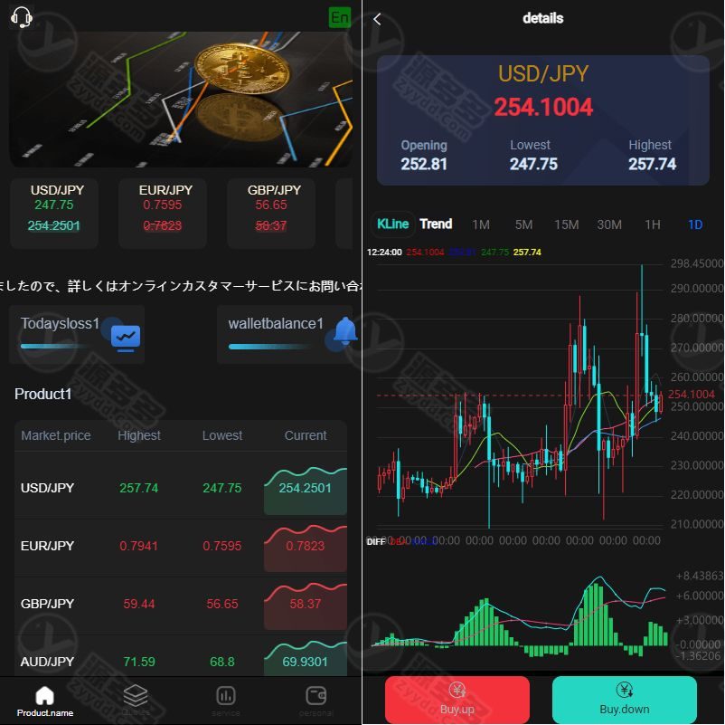 MIZUHO多语言微盘微交易PHP源码（英文/日语/西班牙语）附部署教程-预览图