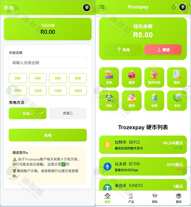 Bean Drivin(比耐云挖矿平台)Laravel投资理财系统源码|矿机模型 + 代理分销 + 后台管理-效果图4