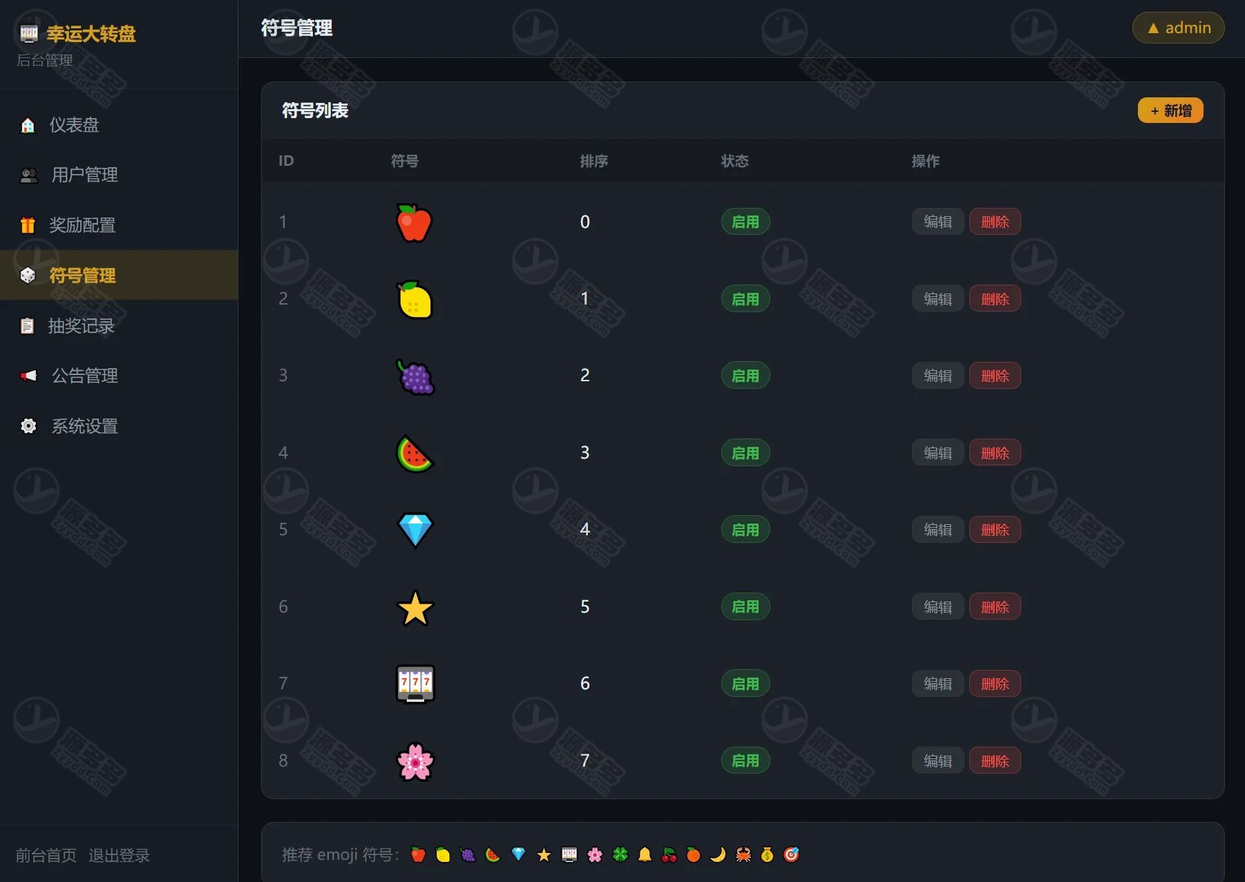 PHP幸运大转盘抽奖系统源码下载-含积分排行与多游戏页-效果图3