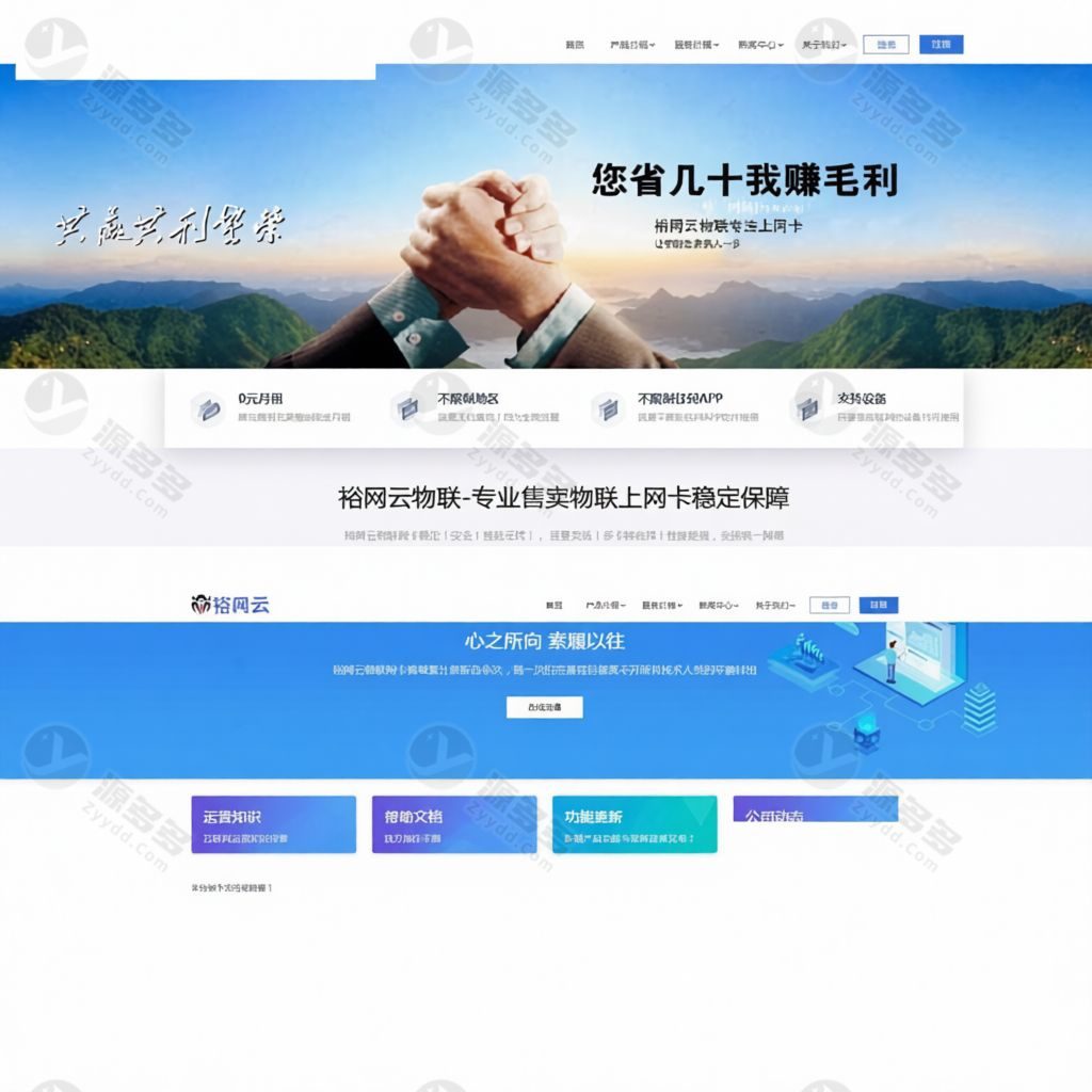 流量卡官网源码 PHP带后台文章系统+SEO优化 运营版可直接替换文案-预览图