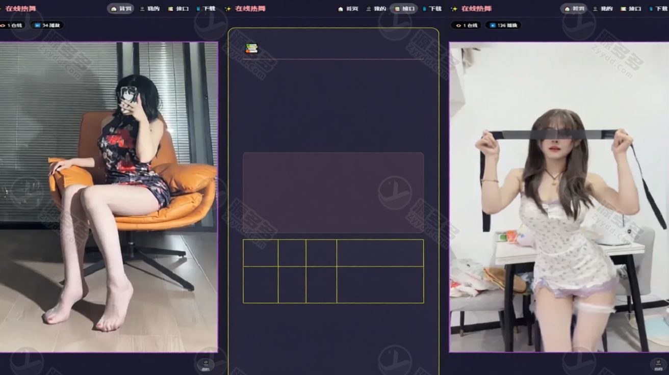 随机小姐姐美女热舞展示网站源码 v6.0版本 单文件即部署-预览图