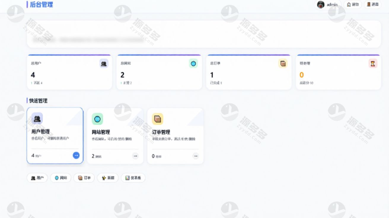 PHP网页托管平台源码 无需数据库 支持在线建站与套餐销售-效果图2